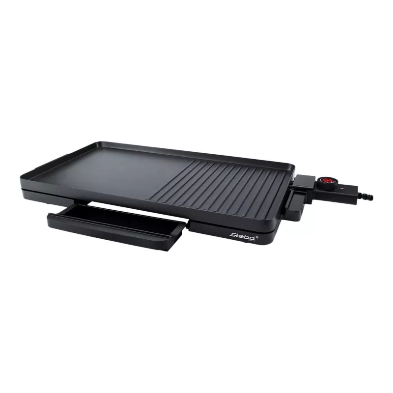 Grelhador de mesa elétrico Steba VG 30 fino com regulação de temperatura ajustável, preto