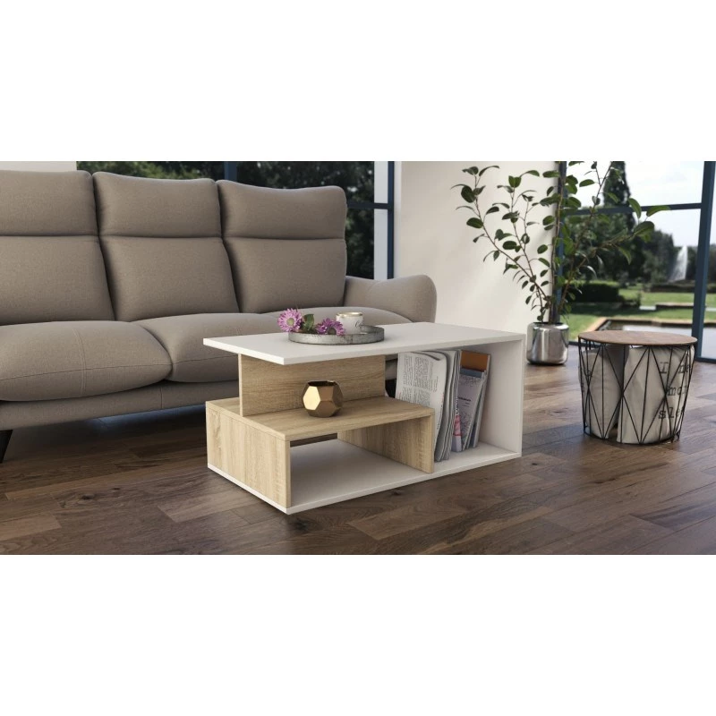 Mesa de centro / Mesa lateral / Mesa de apoio Topeshop PRIMA SON MIX, mesa de centro de forma livre, 1 perna