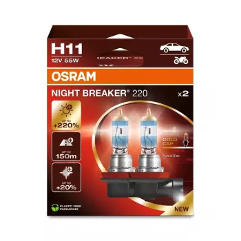 Conjunto de lâmpadas halogéneas Ledvance H11 12V 3700K, 2 unid.