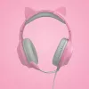 Auscultadores FR-TEC Tanooki com fios arco gaming cinzento - rosa (FT2021)