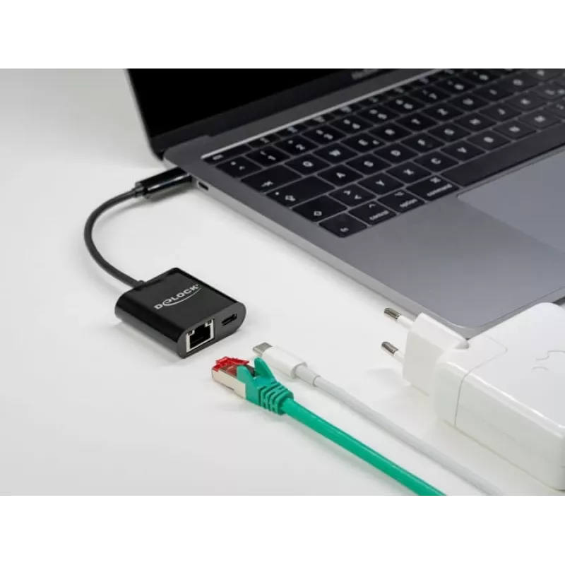 Adaptador USB Type-C DeLOCK 66644 Gigabit LAN Power Delivery