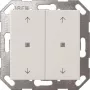 Tecla de interruptor de parede Gira Botão basculante KNX 2f Branco puro 517403 — botão basculante KNX 2 funções, branco