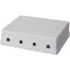 LogiLink - Caixa de instalação de superfície para rede - branco - 4 portas