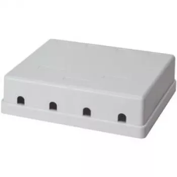 LogiLink - Caixa de instalação de superfície para rede - branco - 4 portas