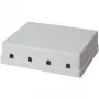 LogiLink - Caixa de instalação de superfície para rede - branco - 4 portas