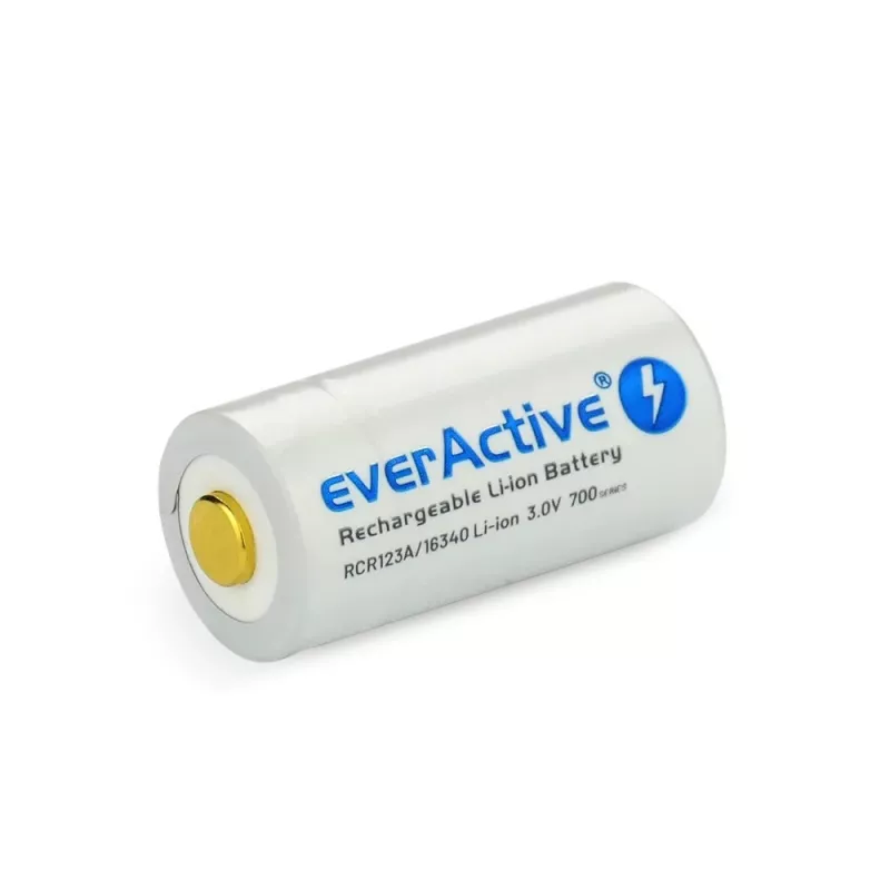 Bateria recarregável everActive EV16340 700mAh 3V com função de carregamento Micro-USB