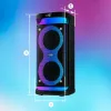 Altifalante portátil MANTA SPK0601B100, 100 W, Bluetooth, karaoke, microfone sem fios, bateria, equalizador, iluminação disco