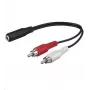 Cabo de áudio Microconnect AUDALH02 0,2 m 2 x RCA 3,5 mm vermelho