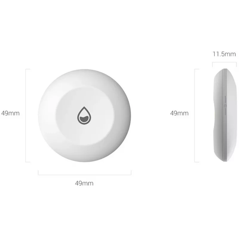 Detetor de água EZVIZ T10C sensor sem fios IP67 branco, pilha CR123A, 2400 MHz, alcance 200 m