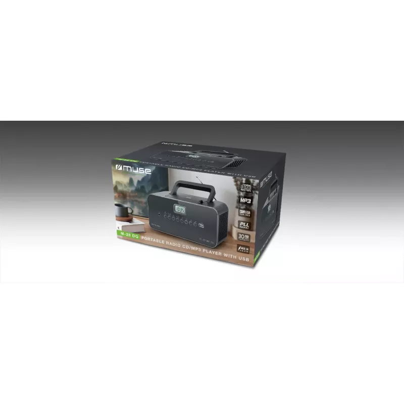 Leitor de CD Muse M-28 DG leitor de CD portátil preto