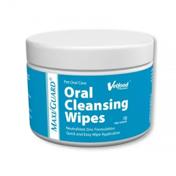Vetfood MAXI/GUARD toalhetes de limpeza oral para cães e gatos 100 toalhetes