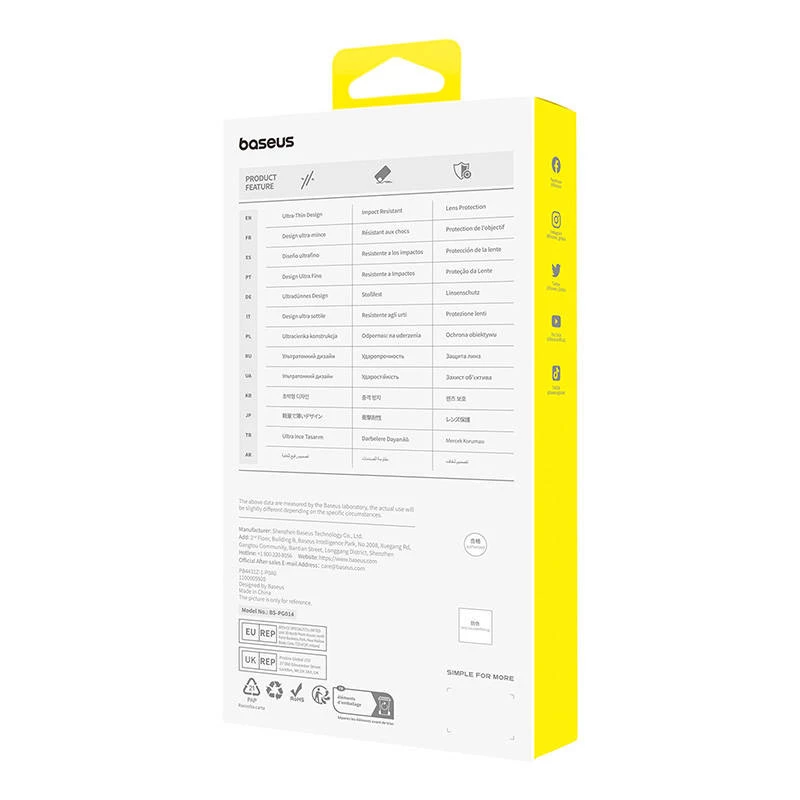 Capa para telemóvel para iPhone 15 ProMax Baseus OS-Lucent Series (Transparente)