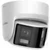 Câmara de vigilância IP Hikvision DS-2CD2346G2P-ISU/SL 4MP Turret, objetiva 2,8 mm, campo de visão 180°, IR 30 m, IP67, PoE/DC