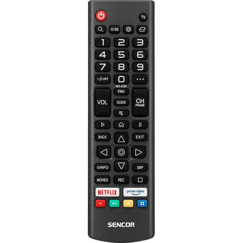TV SMART 24 polegadas SENCOR SLE 24S803B HD Ready com webOS, Wi‑Fi, Bluetooth, DVB-T2/C/S2, 1366×768