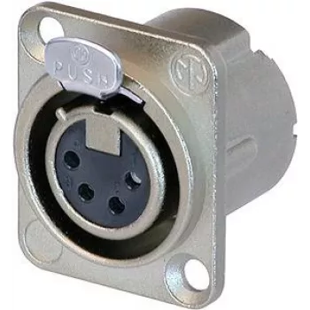 Neutrik NC4FD-LX - 26 mm - 31 mm - Prateado - IEC 61076-2-103 - IEC 68-2-20 - UL 94 HB - IP40 - -30 - 80 °C (NC4FD-LX)