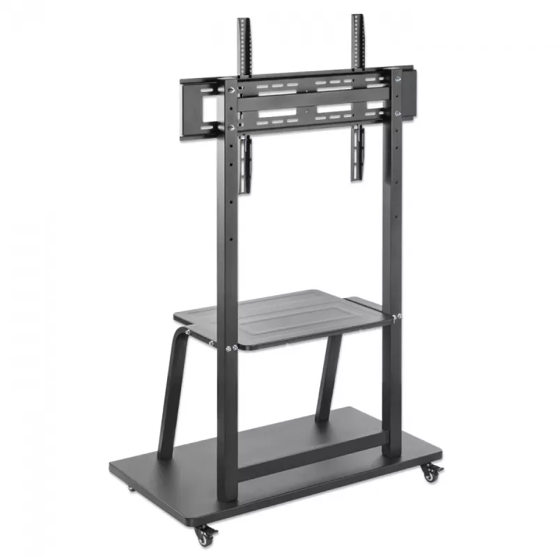 Suporte com rodas MANHATTAN para 1 ecrã, 37–100 polegadas, preto, VESA 200x200–800x600, máx. 150 kg