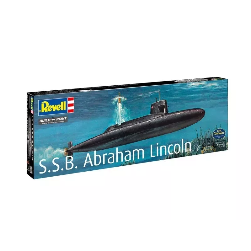 Maquete de navio em plástico REVELL S.S.B. Abraham Lincoln escala 1/253 kit