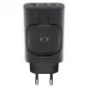 Carregador móvel RealPower 450476 Powerbank, smartwatch, tablet Preto AC Carregamento sem fios Carregamento rápido Interior
