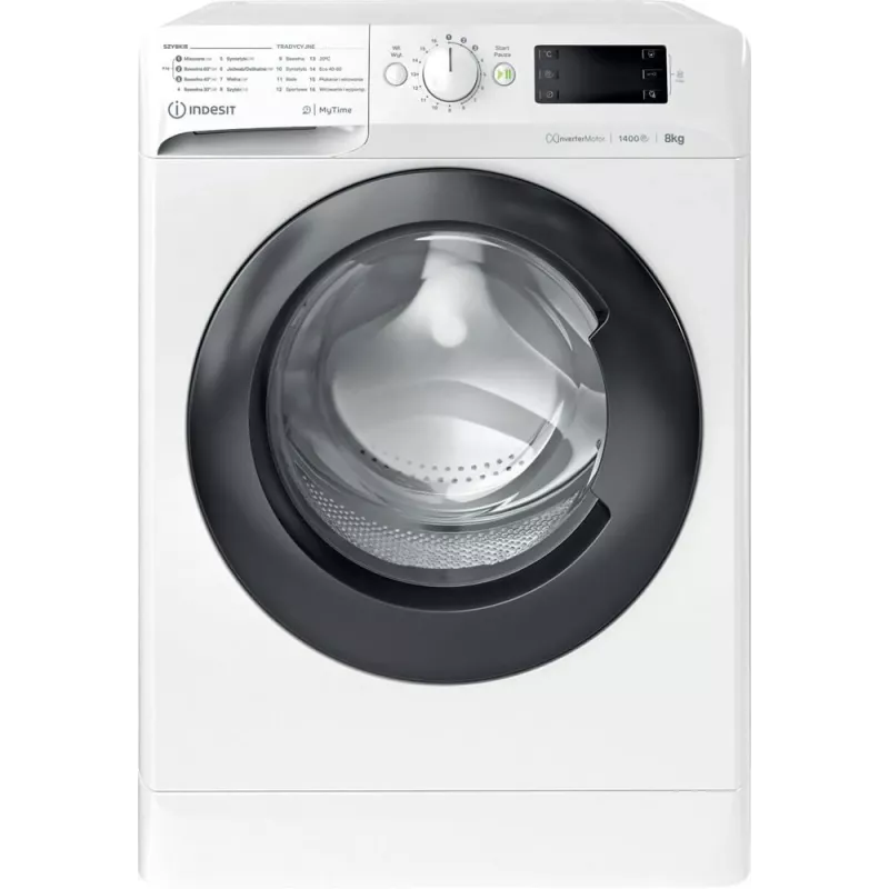 Máquina de lavar roupa INDESIT MTWE81495WBPL 8 kg, 1400 rpm, classe de eficiência energética B