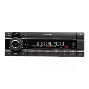 Autorrádio Axion MCR 1120 DAB+ USB AUX BT — Sintonizador DAB+, USB, AUX, Bluetooth