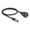 Cabo adaptador DeLOCK M12 codificação D de 4 pinos conector macho para conector fêmea RJ45 50 cm