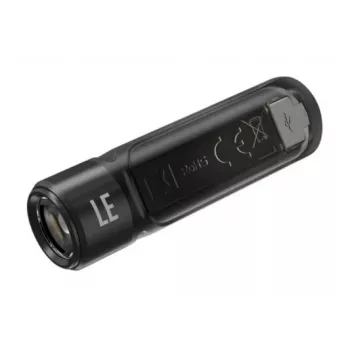 Lanterna de mão Nitecore TIKI LE — 300 lm, recarregável por USB, policarbonato, IP66, resistente a impactos, 10,5 g, 55 mm, preta