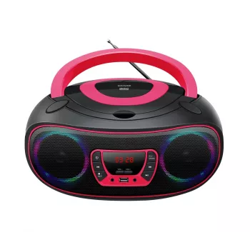 Denver TCL-212BT rosa leitor de CD leitor de CD portátil preto, rosa