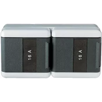 Caixa de embutir tipo F JUNG 8220 KINAW preto transparente branco