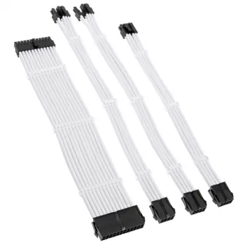 Kit de extensão de cabos Kolink Core Standard Braided - branco brilhante