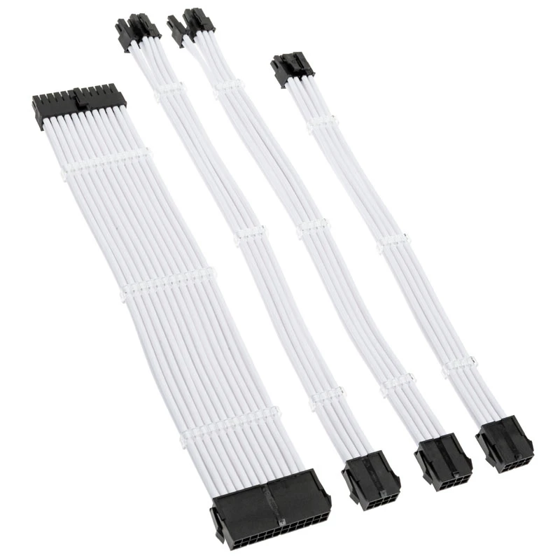 Kit de extensão de cabos Kolink Core Standard Braided - branco brilhante