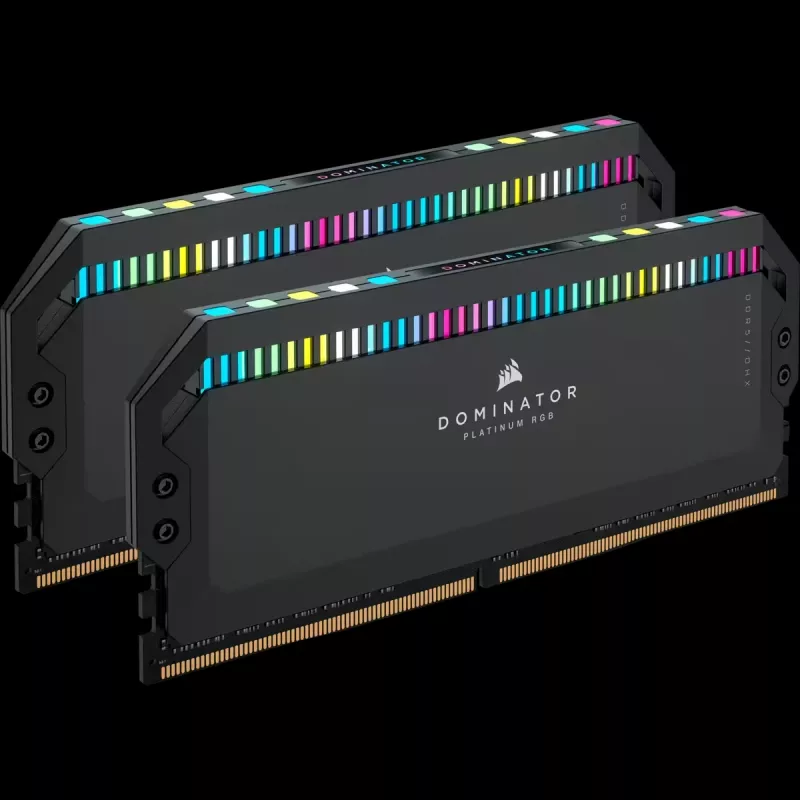 DIMM 32 GB DDR5-6400 (2x 16 GB) Dual-Kit, memória preta, CMT32GX5M2B6400C32, Dominator Platinum, INTEL XMP