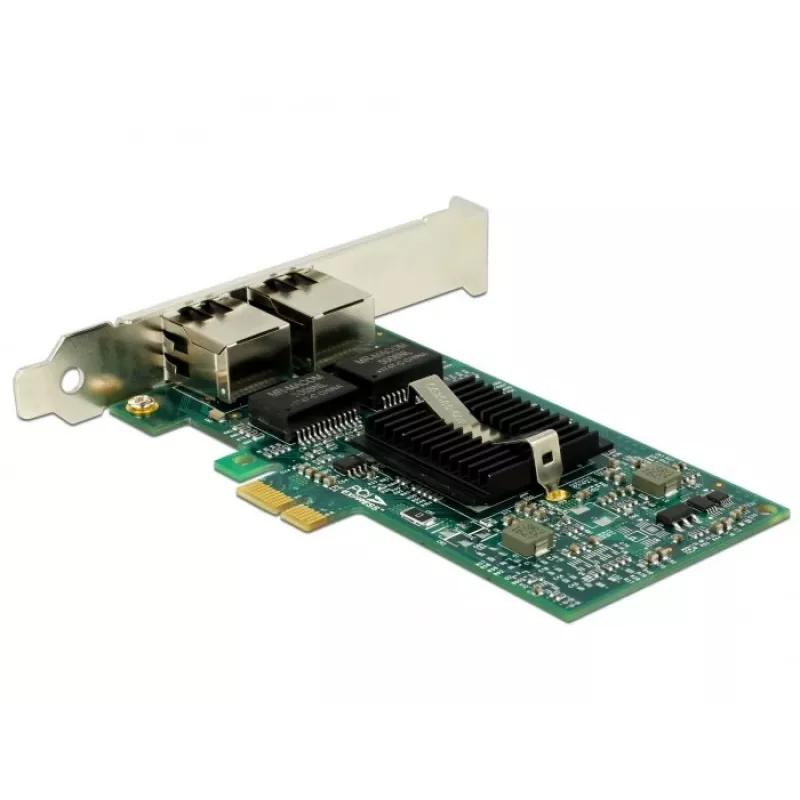 Delock placa PCIe 2x Gigabit LAN adaptador de rede