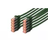 DIGITUS Cabo de rede CAT6 S/FTP, 0,25 m, verde, pack de 10
