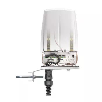 Antena de rede omnidirecional QuWireless QuSpot AX12S PoE/LAN, multibanda 0,694–6 GHz, ganho máx. 3 dBi, branco