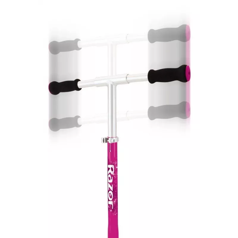 Trotinete Razor A5 Lux – alumínio dobrável, rodas de poliuretano de 20 cm, guiador ajustável, carga máx. 100 kg, rosa