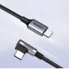 Ugreen USB-C (direito) / USB-C (curvo) PD QC 60W 3A 0,5 m US255 (cinzento)