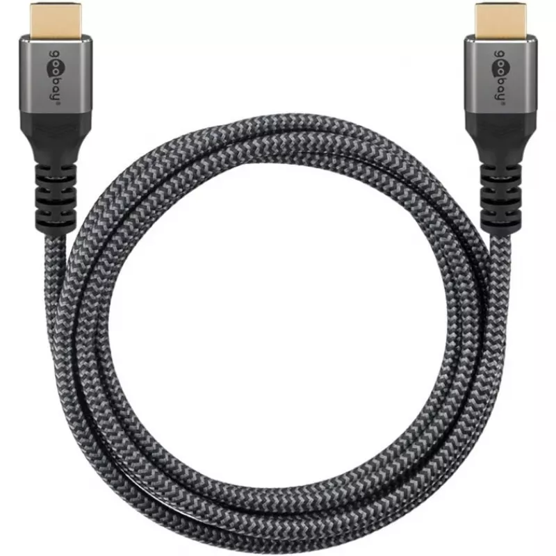 Goobay 65263 Cabo HDMI 5 m HDMI Tipo A (Standard) Cinzento (65263)