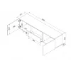 Móvel RTV Cama 2D2S ALMA 180x41.5xH55 caxemira