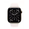 Watch Series 11 GPS + Cellular 42mm caixa de titânio dourado com pulseira desportiva Light Blush - S/M
