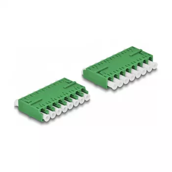 Acoplador de fibra ótica DeLOCK HD LC Octuplex conector fêmea para LC Octuplex conector fêmea verde