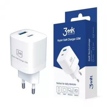 Carregador 33W GaN PD 1xUSB-A+1xUSB-A