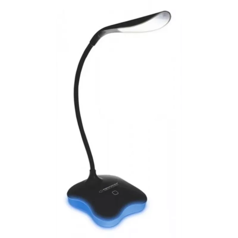 Esperanza ELD105K Mimosa candeeiro de secretária LED, 3 W, preto