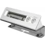 Kindermann CablePort desk² 6 vias - unidade de tomadas embutida - montagem à superfície - alimentação elétrica x 2 - alumínio anodizado (7430000062)