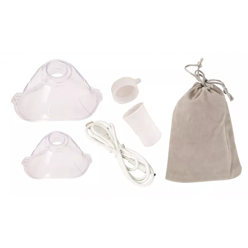 Inalador portátil ESPERANZA ECN005 — nebulizador de bolso compacto, 0,2 ml/min, 21 dB, USB, 2×AA