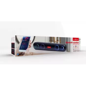 Coluna soundbar Gembird SPKBT-BAR400L preta 2.0 canais 10 W