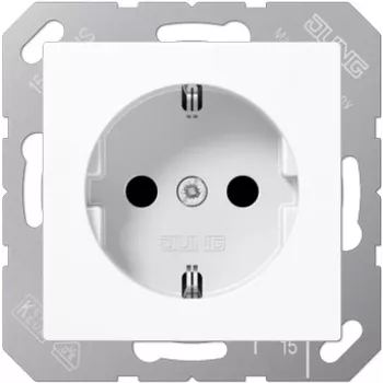 Tomada SCHUKO resistente a quebras JUNG A 1520 BFKI WW, branco alpino