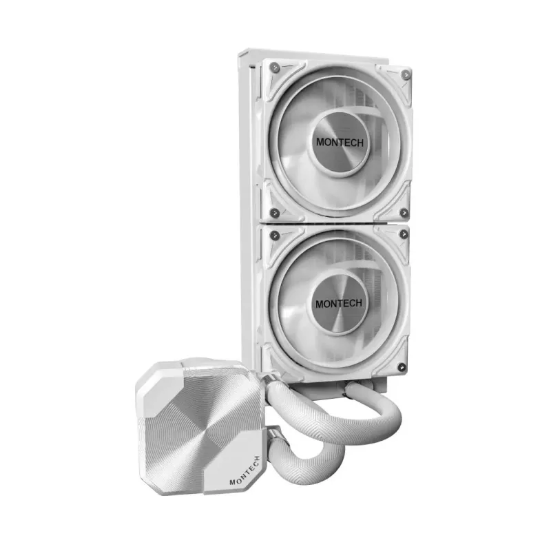 Refrigeração líquida all-in-one para processador Montech HyperFlow Silent 240 12 cm branco 1 unid.