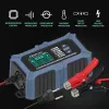 Carregador de bateria inteligente com microprocessador Qoltec com testador de bateria e função de reparação 12V | 6A | LCD | Carregador de bateria para bateria AGM LiFePO4 GEL