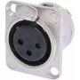 Neutrik NTR-NC3FDL1 - -30 - 80 °C - preto - prateado - UL - UL 94 HB - IEC 61076-2-103 - IP 40 - IEC 68-2-20 (NC3F-DL-1)