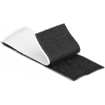 Fita de velcro autoadesiva com fita de gancho e fita de veludo C 1 m x L 50 mm preto